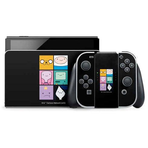 Adult Swim Adventure Time Character Tiles Nintendo Switch OLED (2021) Skin